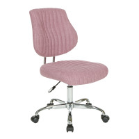 OSP Home Furnishings SNN26-E16 Sunnydale Office Chair in Orchid Fabric with Chrome Base